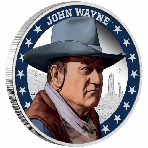 2020 Tuvalu $1 John Wayne 1oz Silver Proof Coin