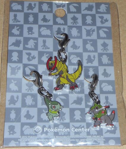 Japanese Pokemon Center Limited Metal Charm Axew Fraxure Haxorus Set