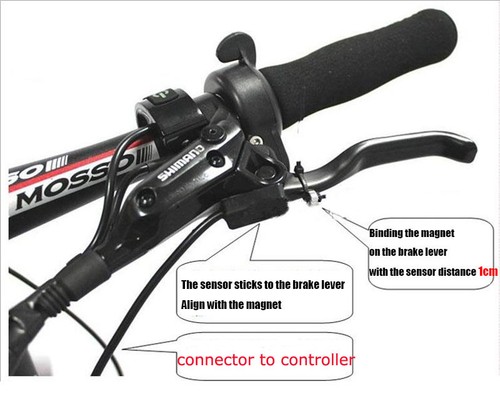 2x ebike Hydraulic brake sensor with SM2A plug brake cut off sensor switch ebike