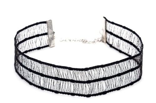 grey lace choker soft comfort to wear in 20mm width Classic fashion black
