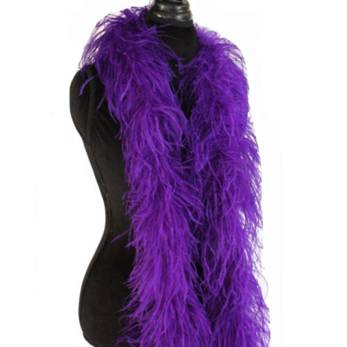 Regal Violet 3ply Ostrich feather boa écharpe Bal Halloween Costumes Danse decor