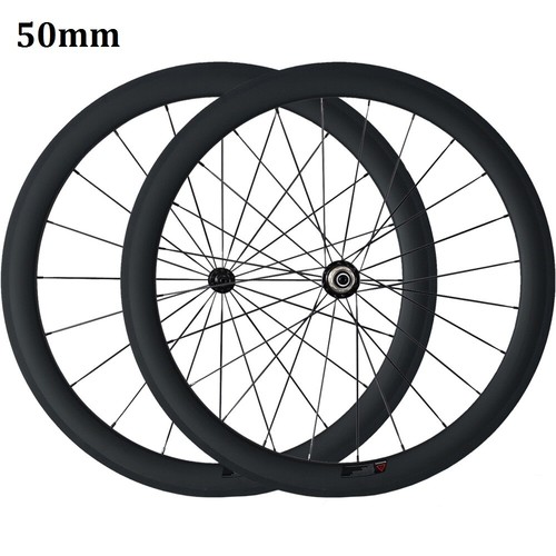 700C Carbon Wheels 38//50mm Depth Ultra Light 23mm Width Clincher Tubular Wheels