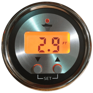 Thru Hull Transducer OEM Amber Backlight LED Depth Finder//Sounder W//Temp