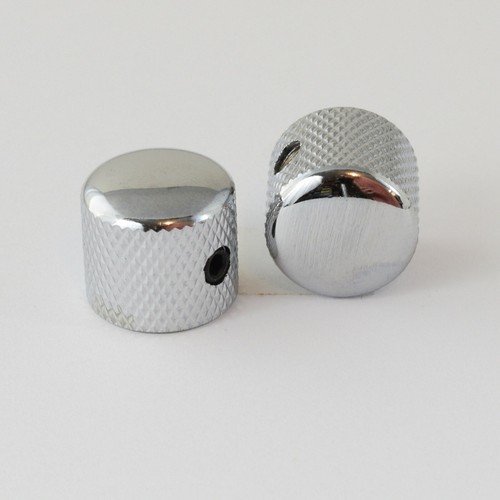 Set of 2 Chrome Mini Dome Knobs