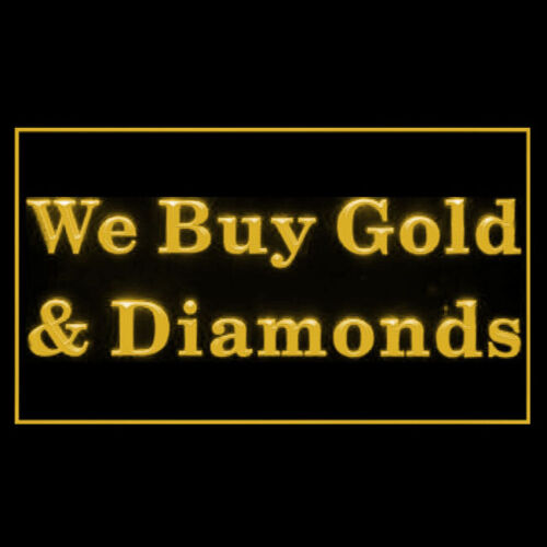 190210 We Buy Gold and Diamonds Sparkle Shine Display LED Light Sign 