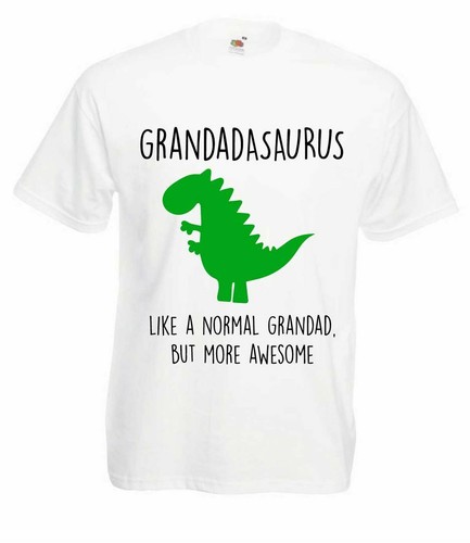 Camiseta Dinossauro Masculino avô correspondente geminação Família Aniversário Pais Natal