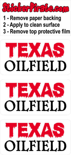 3 Roughneck Hard Hat Oil Field Tool Box Helmet Sticker Texas Oil Field 2 