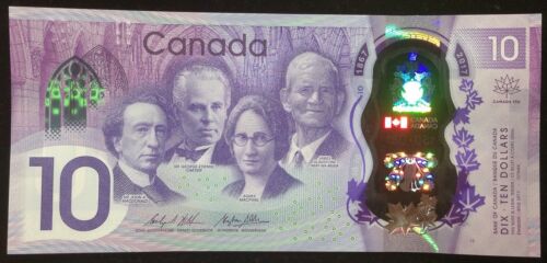 2017 Canada 150th Anniversary Commemorative $10 Dollar Polymer UNC Banknote