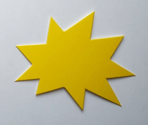 Sterne 6,2x7,5 cm Preisschilder aus Karton 380g//qm Werbesymbol  deko neon
