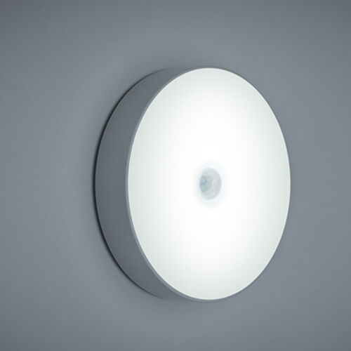 LED USB Rechargeable PIR Motion Sensor Closet Night Light Under Cabinet Lamp 