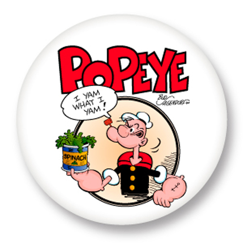 Pin Button Badge Ø38mm Popeye Dessin Animé