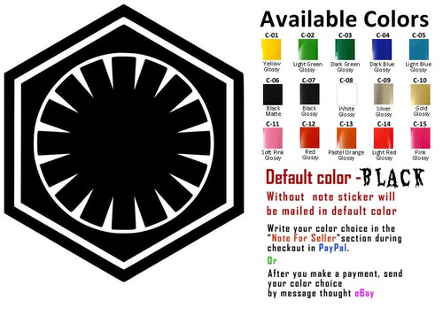 First Order Vinyl Decal Sticker Car Window Art Bumper Starwars Star Wars Design