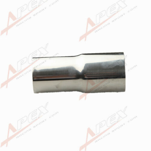 2 1/2" ID 63mm To 2 1/4" OD 57mm Stainless Steel Exhaust Reducer Connector Pipe 