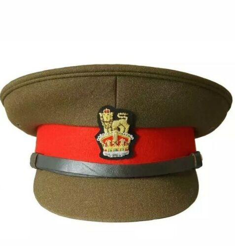 WW2 British Army General Staff Officers Peak Visor Cap Colonel and Brigadier Hat 