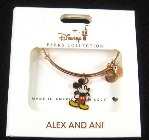 Alex Ani Bracelet SET of 2 Classic Mickey Mouse /& Minnie Rose Gold Disney Park