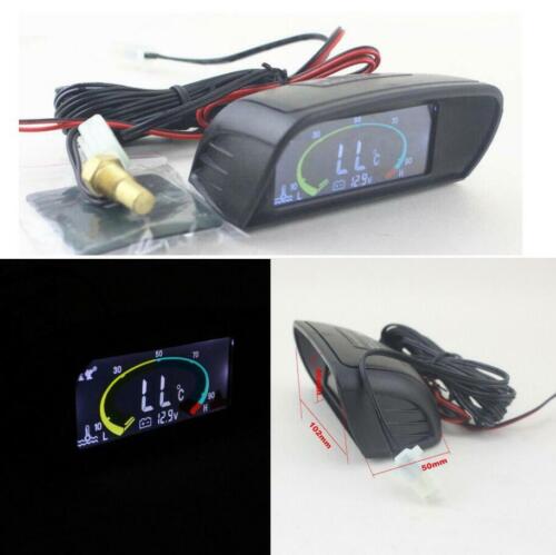 12V//24V LCD Digital Water Temperature Gauge Voltmeter Voltage Meter for Car