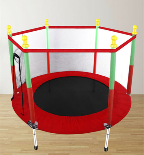 Kinder Trampolin mit Sicherheitsnetz Indoor Jumper Fun Gartentrampolin Ø140cm DE 