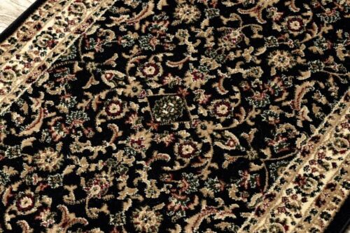 Traditionelle schöne klassische Teppich Korridor Läufer /"ROYAL/" schwarz Halle