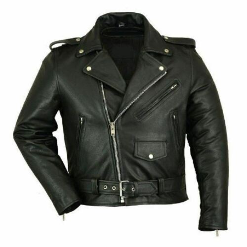 K2O MENS BIKER MOTORCYCLE LEATHER MC JACKET w/ CONCEAL POCKETS CLOSEOUT SALE 
