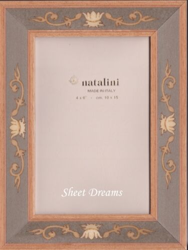 Natalini Luigi XIV grigio gris fait main ITALIE marqueterie 4x6 Cadre Photo