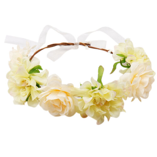 Baby Women Wedding Bridal Garland Headband Flower Crown Hair Wreath Hairband 
