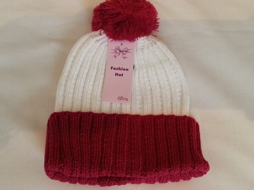 CHILDREN GIRLS CABLE KNIT BEANIE SKI WINTER HAT CAP