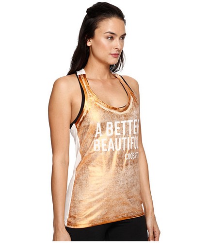 Women/'s Reebok CrossFit RCF Foil Racer Back Tank BJ9199