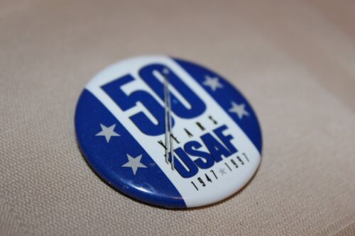 USAF 50 Years 1947-1997 Pin Button United States Air Force Anniversary Pinback 
