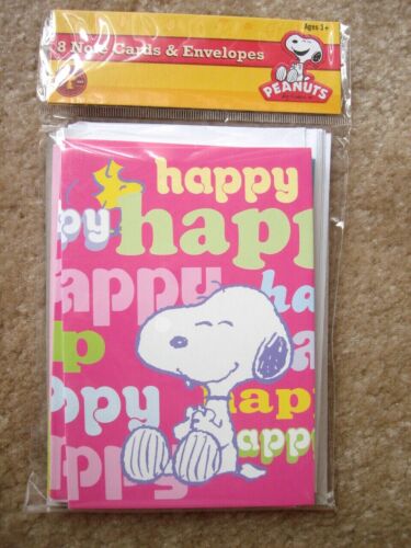 NEW Snoopy Peanuts Woodstock Lucy Note Cards & Envelopes 6 Set or 8 Set 