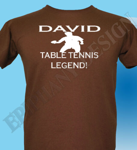 Personalised Table Tennis T-Shrt Mens Ladies Gift Idea Add Name Of Your Choice 