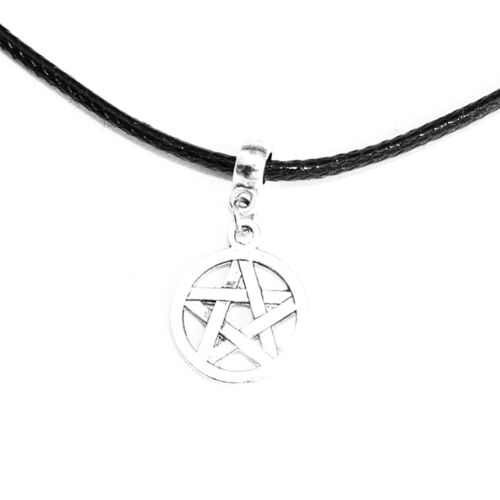 Pentagram Cute Charm Pendant Choker Necklace with Black Cord 