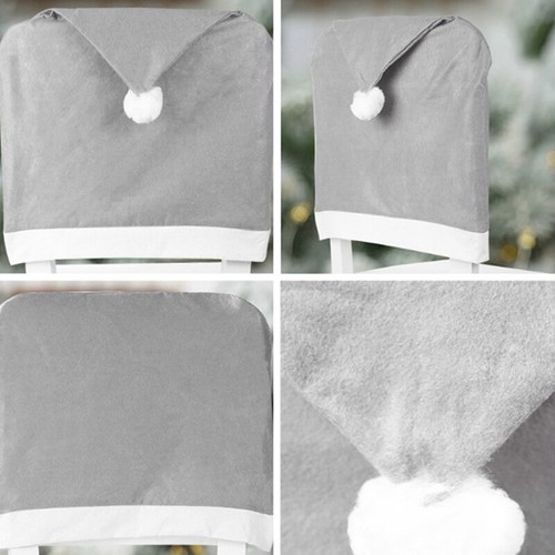 Christmas Hat Chair Covers Xmas Table Dinner Chair Back Covers Xmas Party Dec NV