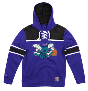 NEW Purple Charlotte Hornets Mitchell /& Ness NBA Sweatshirt Fleece Hoodie