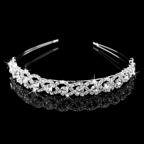 Crystal Rhinestone Wedding Bridal Diamante Tiara Headband Hair Band Clasp UK 