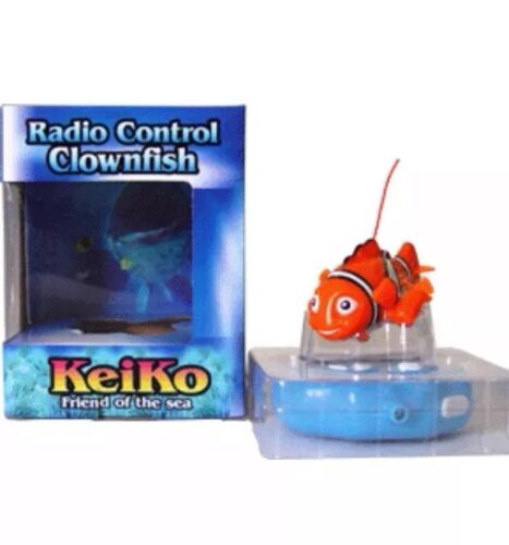 SPRING SALE Keiko Mini ClownFish R//C Water Fish RC Toy W//Remote Control Orange