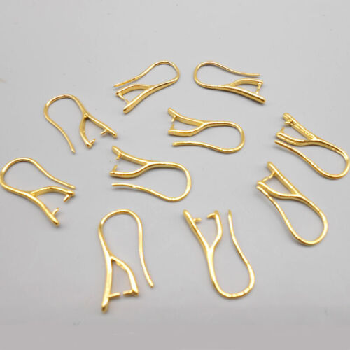10PCS Lot Making DIY Gold Jewelry Findings Pinch Bail Hook Earring Ear Wires 