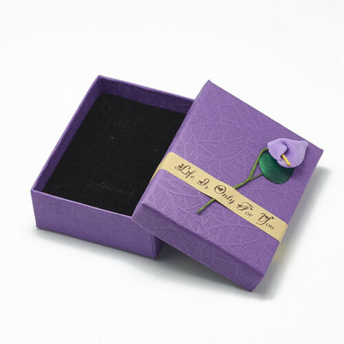 Details about   12x Rectangle Lily Flower Cardboard Jewelry Set Gift Boxes Sponge Inside 9x7x3cm 