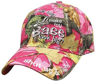 Women's Full Pink Camo Hat Country Muddy Southern Girl Fish Bass Fishing Hat 
