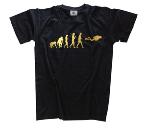 Gold Edition plongée plongeur Evolution scuba plongeurs lunettes Dive t-shirt s-xxxl