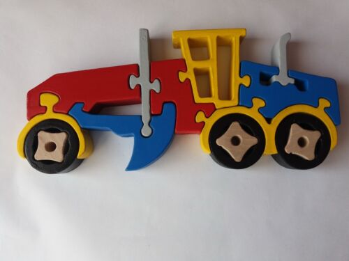 Details about / Wooden puzzle grader handmade grader constructions machine massive beech wood