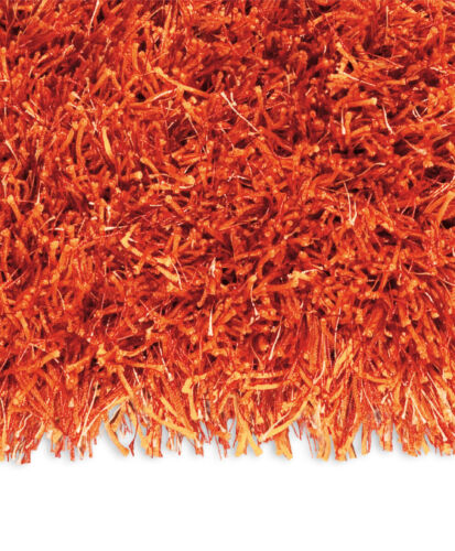 Hochflor Shaggy Teppich Langflor Gemütlich Weich Modern Uni Orange 120x180cm