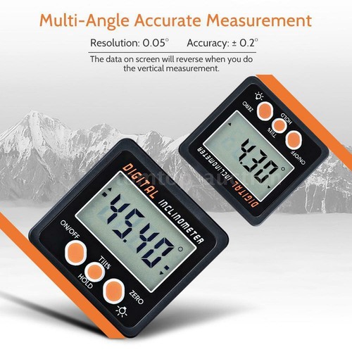 Magnetic Digital Protractor Angle Finder Bevel Level Box Inclinometer Meter 2020