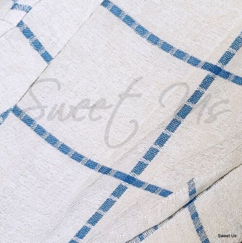 Jacquard Berry Leaf Cotton Floral Tablecloth Round 70 inches Blue Beige 