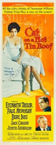 Cat On A Hot Tin Roof Movie Poster Insert 14inx36in 36cmx92cm Replica