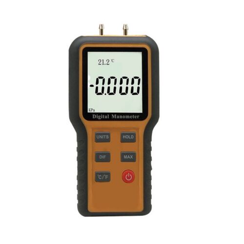 Digital Manometer Differential Air Pressure Meter LCD HVAC Gas Pressure Tester