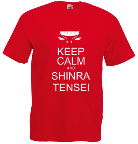 Naruto inspired Men/'s Printed T-Shirt Keep Calm And Shinra Tensei