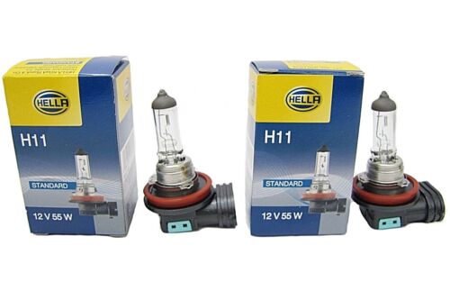 Hella 2x halógenas lámpara halógena bombilla h11 12v 55w Standard 