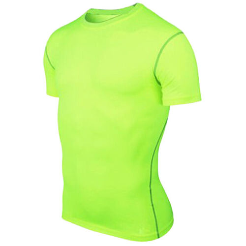 Men Compression T Shirt Short Sleeve Skinny Tights Base Layer Sport Tee Tops Gym