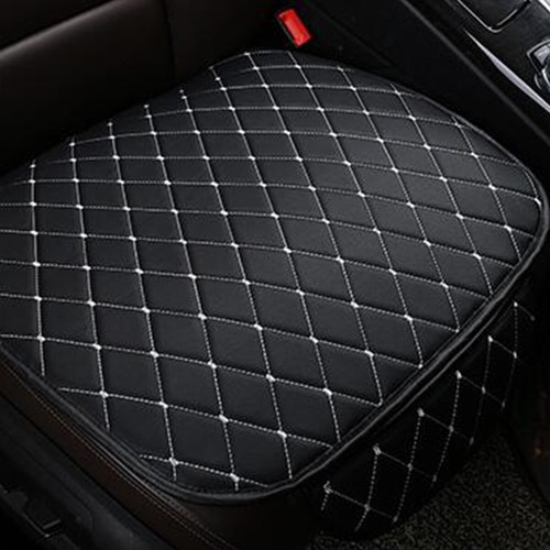 3PCS Car Seat Covers Leather Protector Cushion Black Front /& Rear Universal