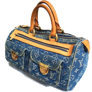 Auth LOUIS VUITTON Neo Speedy M95019 Hand Bag Purse Blue Monogram Denim SP0065 | eBay